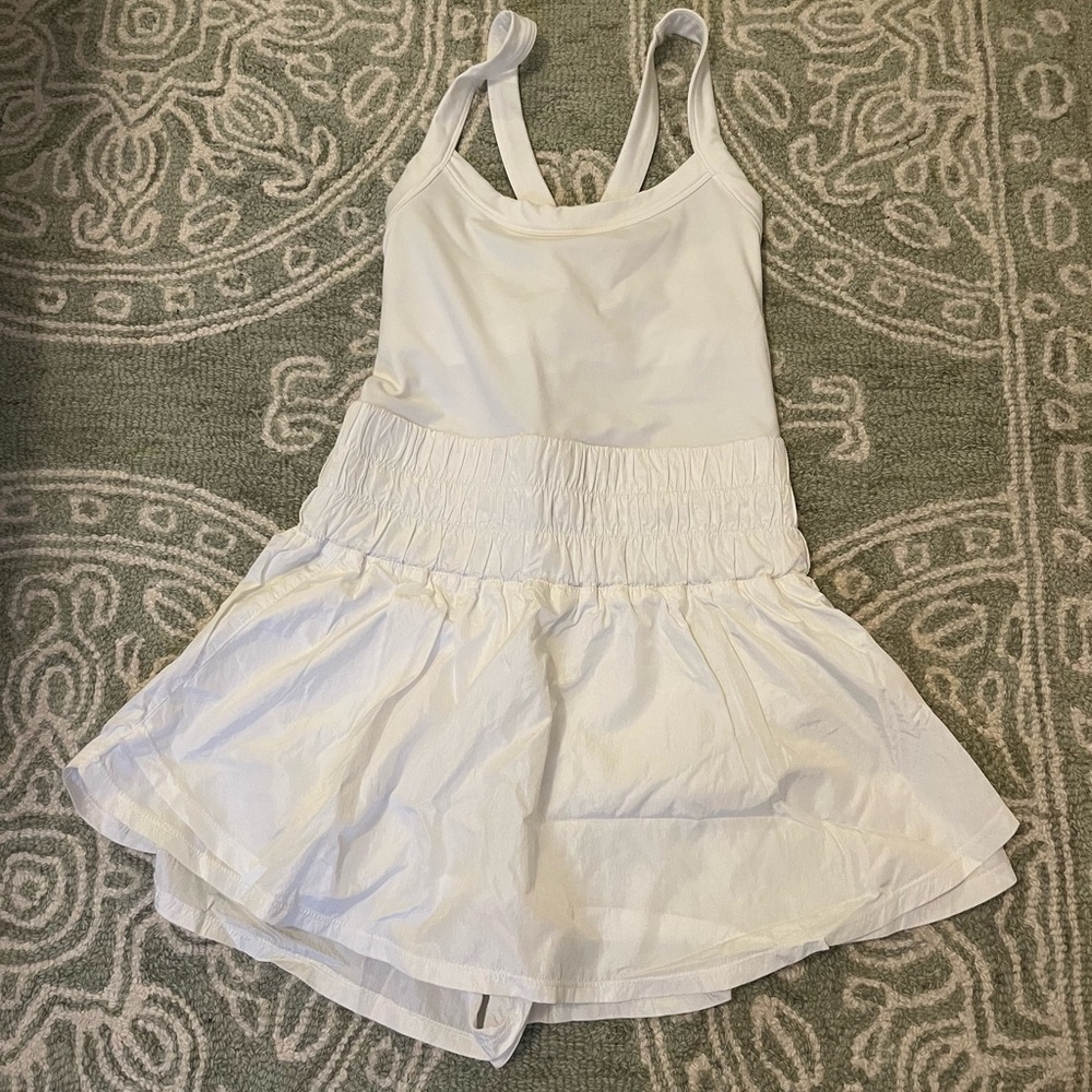 Free People White Athletic Tank Dress